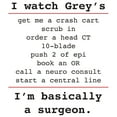 thumbnail image 2 of Basically a Surgeon - Funny Medical TV Show T Shirt - Small - White, 2 of 5