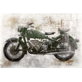 thumbnail image 2 of Roozbeh 32x23 White Modern Wood Framed Museum Art Print Titled - Green Motorcycle , 2 of 4