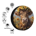 thumbnail image 4 of Balery Cute Cow Sunflower Crown A Cubiertas para Neumáticos - Protector Resistente para Neumáticos de Camioneta, SUV, Remolque, Camper y RV-17 inch, 4 of 6