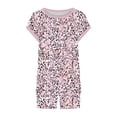thumbnail image 4 of Enjoytime Travel Sets for Women Print Short Sleeve Crewneck Tops with Shorts Lounge Set Beach Vacation Casual 2 Piece Outfits, 4 of 5