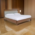 thumbnail image 4 of Cear King Size Bed, Gray Tufted Panel Headboard with Cutout, Gray Brown, 4 of 8