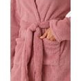 thumbnail image 5 of DARING DIVA Fuzzy Hooded Plush Bath Robe Mini Bathrobe S Pink, 5 of 6