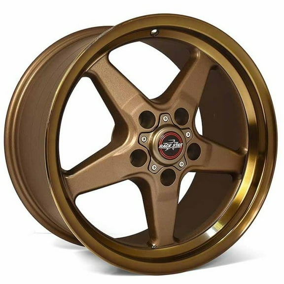 Race Star 92-795452BZ 17 x 9.5, 5 x 115 BC 6.12 BS 92 Drag Star Bracket Racer Bronze Wheel