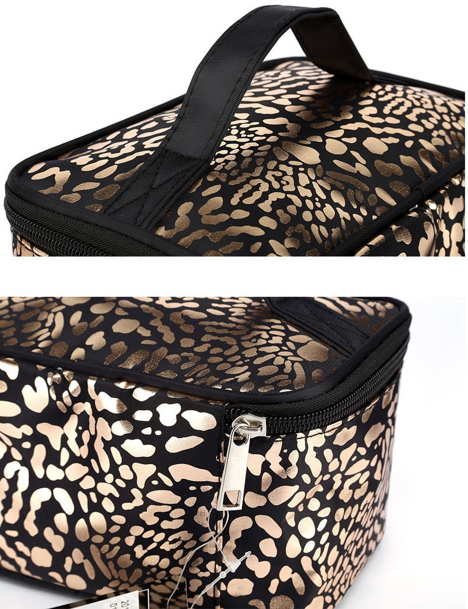 Ladies Wash Bag, Beauty Kit Case in Leopard Jade