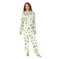 thumbnail image 4 of Adult Christmas Onesie Holly Leaves and Berries Zipper One-Piece Pajamas Unisex with Pockets, 4 of 6