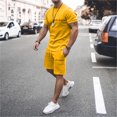 thumbnail image 3 of Los Angeles Graphic Short Sets for Men Crewneck T Shirt and Shorts 2 Piece Matching Set Mens Summer Outfits, 3 of 5