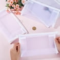 thumbnail image 3 of 3Pcs Mesh Cosmetic Bags White Mesh Makeup Bag Purse Pouch Zipper Mesh Travel Bag Travel Purse Organizer Portable Pouch Bag Mesh Toiletry Bag for DIY Home Office Travel Accessories, 3 of 9