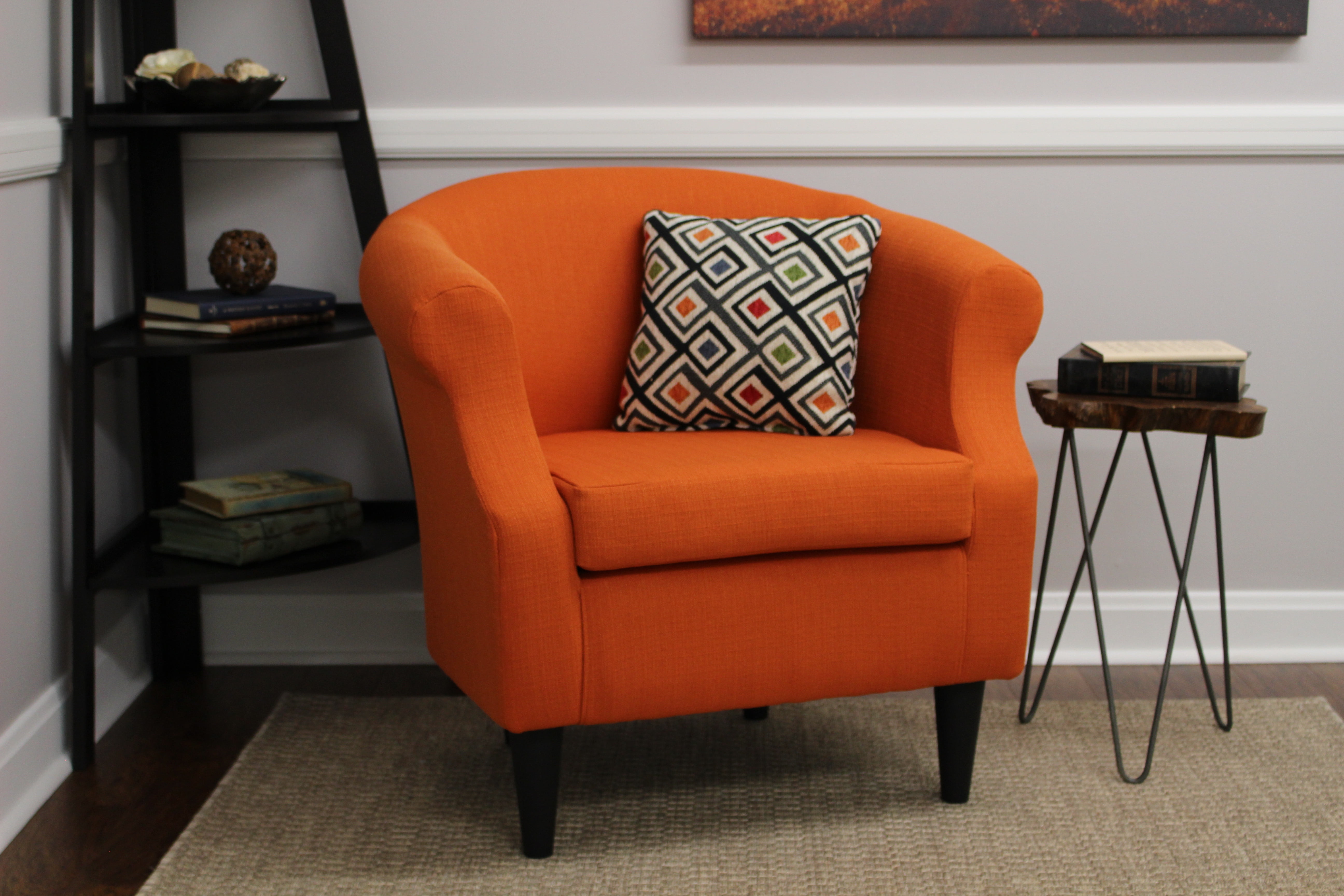 Fox Hill Trading Nikole Club Chair, Hacienda Orange
