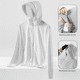 thumbnail image 5 of 50 prendas de protección solar de seda helada para exteriores, para hombre y mujer, protección UV de verano, camisa abierta, abrigo ligero de protección solar para pesca, 5 of 5