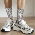 thumbnail image 6 of KLL Colorful Lightning Bolts Print Cool Socks Men's Women's Crew Socks Funny Crazy Novelty Stockings, 6 of 6