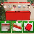 thumbnail image 6 of Nefoso Christmas Wrapping Paper Storage Organizer, Gift Wrapping Storage 40" 600D Oxford Fabric with Flexible Partitions and Pockets, Ornaments Holiday Accessories Red, 6 of 6