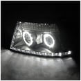 thumbnail image 3 of DRL LED Halo Projector Headlight In Matte Black Housing Clear Lens Made For And Compatible With 2004 - 2008 Ford F-150 F150 06-08 Lincoln Mark LT 04 05 06 07 08, 3 of 4