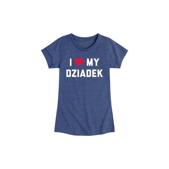 Instant Message - I Love My Dziadek - Toddler and Youth Girls Short Sleeve T-Shirt