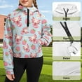 thumbnail image 6 of Uourmeti Cartoon Strawberry Daisy Axolotl Girls Lightweight Sweatshirt with Pocket Zip Up Pullover Cozy Loose Top for wear Home Thanksgiving Size 13-14, 6 of 7