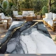 thumbnail image 3 of Outdoor Rug 3x5 ft Black Gold Marble Textured Waterproof Outdoor Patio Rug Mat Non Slip Outside Area Rugs Carpet for RV,Camping,Porch,Deck,Pool,Balconybackyard,Abstract Modern Art, 3 of 9