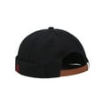 thumbnail image 3 of Moda Unisex Ajustable Sin Borde Sombrero Hombres Mujeres Retro Marinero Cap Hip-hop Cap Casual Sombr Tomshoo  Negro, 3 of 5