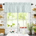 thumbnail image 3 of Blue Striped Valances for Windows Geometric Rod Pocket Curtain Valance Window Treatment Short Curtains for Kitchen Living Room, 60"x14", 3 of 5