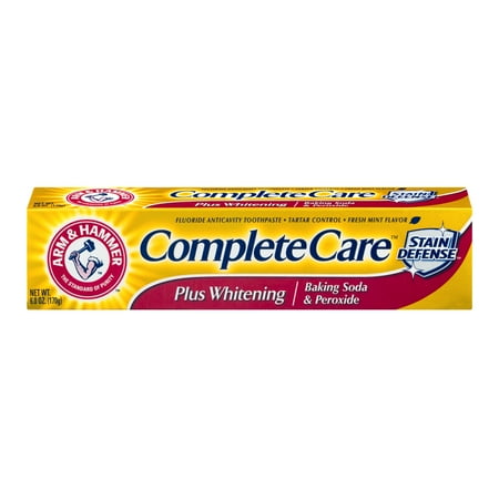 (2 pack) Arm & Hammer Complete Care Stain Defense Plus Whitening Baking Soda & Peroxide, 6.0 (Best Natural Toothpaste Brands)