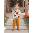 thumbnail image 3 of BemeyourBBs Baby Boy Girl Halloween Sweater Pumpkin/Ghost Long Sleeve Knit Tops, 3 of 9