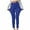 Blue, variant on Women Solid Warm and Thick Outer Pocket High Waist Winter Pants for Women for Cold Weather Comfort White M