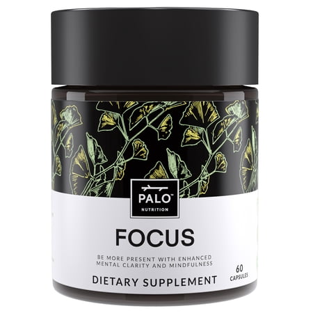 PALO FOCUS Nootropic Brain Booster Supplement for Boost Memory, Focus, and Mental Clarity - 60 Caps
