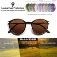 thumbnail image 4 of SUNVOES Polarized Round Vintage for Men Women Fashion Sunglasses Gold/Black, 4 of 10