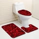 thumbnail image 5 of Set de alfombrillas de baño rojas para San Valentín - Alfombra antideslizante de 3 piezas, poliéster suave absorbente de agua, lavable a máquina, 45x75cm & 45x38cm & 35x45cm, 5 of 8