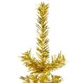 thumbnail image 3 of vidaXL Slim Artificial Half Christmas Tree with Stand Gold 180 cm, 3 of 5