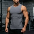 thumbnail image 3 of RFQWOVSR Mens High Elasticity Slim Fit Sports Vest Gym Undershirt Breathable Top S, 3 of 5