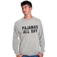 thumbnail image 5 of Pajamas All Day Slacker Lazy Long Sleeve TShirt Men Women Brisco Brands M, 5 of 6
