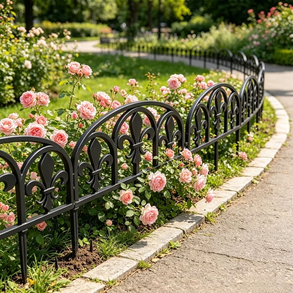 Heavy Duty Garden Fence Border for Courtyard, Lawn, and Flower Bed Protection