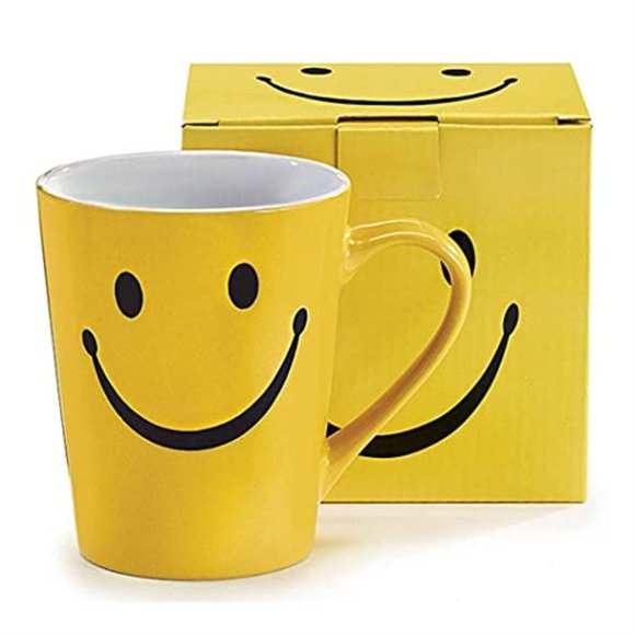 Taza de café Toy Zany Smiley Happy Face, cerámica, 400 ml