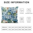 thumbnail image 5 of Fenyluxe Throw Pillow Cover Pattern Hydrangea Watercolor of Blue Flower Floral Vintage Beautiful Pillowcase Home Decorative Square Pillow Case Cushion Cover 20x20in, 5 of 5