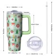 thumbnail image 2 of 30 oz Merry Christmas Ornaments Tumbler with Handle and Straw, Stainless Steel Insulated Cup 30 oz, Leak Proof Holiday Mug, Winter Gift, 2 of 5