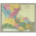 thumbnail image 2 of Burr 14x12 White Modern Wood Framed Museum Art Print Titled - Louisiana - Burr 1835, 2 of 4