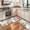 thumbnail image 3 of Kitchen Rugs Sets Of 2,Pioneer Flower Floral Print Pattern Anti Fatigue Kitchen Mat Rugs Non Slip Washable,Decorative Kitchen Floor Mats for Kitchen,Sink,Laundry,17"x47"+17"x47", 3 of 5