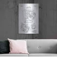 thumbnail image 6 of Luxe Metal Art 'Baseball Glove Blueprint Patent White' Metal Wall Art, 24"x36", 6 of 7