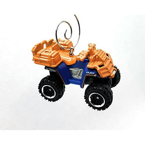 Christmas Ornament for ATV Quad Runner Blue Orange