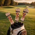 thumbnail image 5 of Yuyamidu Cute Highland Cow Golf Club Head Cover, Southwest Aztec Golf Headcover Driver Headcover Fairway Wood Headcover Hybrid Club Head Cover with Soft Lining, 5 of 7