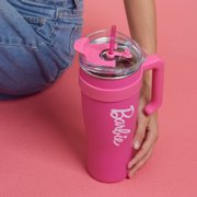 MINISO Barbie Collection 1600mL Steel Tumbler with Straw - Barbie - Themed Large - Capacity Drink Cup