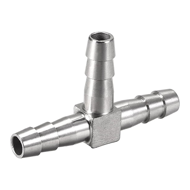 Conector en T de acero inoxidable de 3 vías para manguera de 3/8 pulgadas (10 mm) para elaboración casera