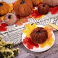 thumbnail image 3 of 12 Pcs Citrouilles en Mousse de Velours Simulées Douces Réutilisables Ultra-Légères Décoration d'Automne Récolte Action de Grâce Halloween, 3 of 8