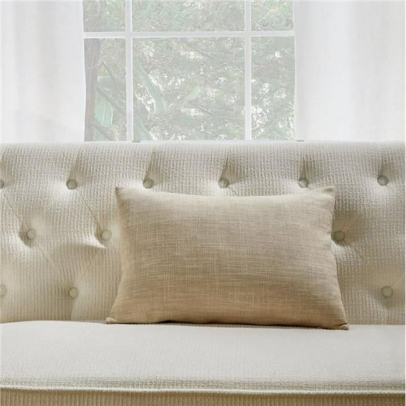 MDR Trading Inc. HU-SS1420EGBGOF Beige Lumbar With Feather Down Insert Pillow