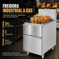 thumbnail image 2 of Freidora Industrial Aceite 24l Gas 3 Quemadores Acero Inox Gutstark Home, 2 of 6