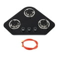 thumbnail image 2 of Gas Stove Top, Tempered Glass Gas Hob Heat Evenly Multi Stage Firepower 3 Burner  for  for RV, 2 of 7