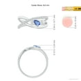 thumbnail image 4 of ANGARA Natural Criss Cross Pear Shaped Tanzanite Ring with Diamond Accents in 14K White Gold for Women (Size-5x3mm) | December Birthstone, Anniversary, Jewelry Gift for Women | Natural Tanzanite Ring, 4 of 8