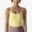 Yellow, variant on Women's Double Strap Athletic Crop Tank Top with Built-In Bra- Large, Purple
