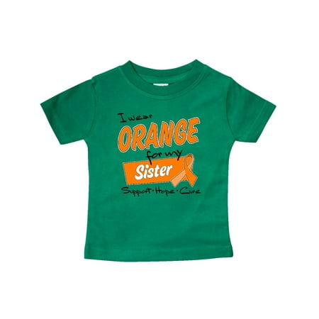 

Inktastic I Wear Orange for my Sister-Support Hope Cure Gift Baby Boy or Baby Girl T-Shirt