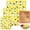Lemon 3, variant on Multipurpose Beeswaxs Wraps Set of 3 Reusable Sturdy Cotton Storage Sheets Home Accessory for Kitchen Freshness