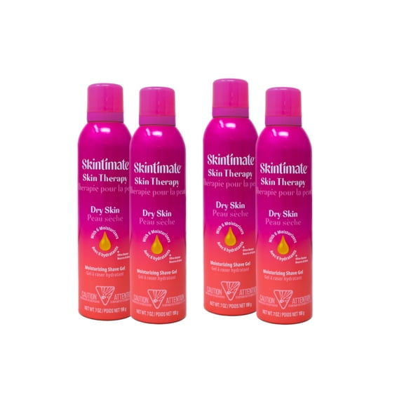 4 Pack - Skintimate Skin Therapy Shave Gel, Dry Skin 7 oz